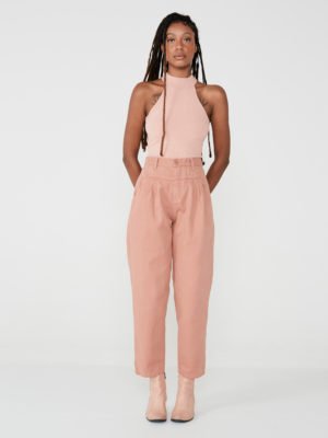 Calça Pregas Apricot