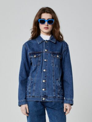 Jaqueta Trucker Azul Médio