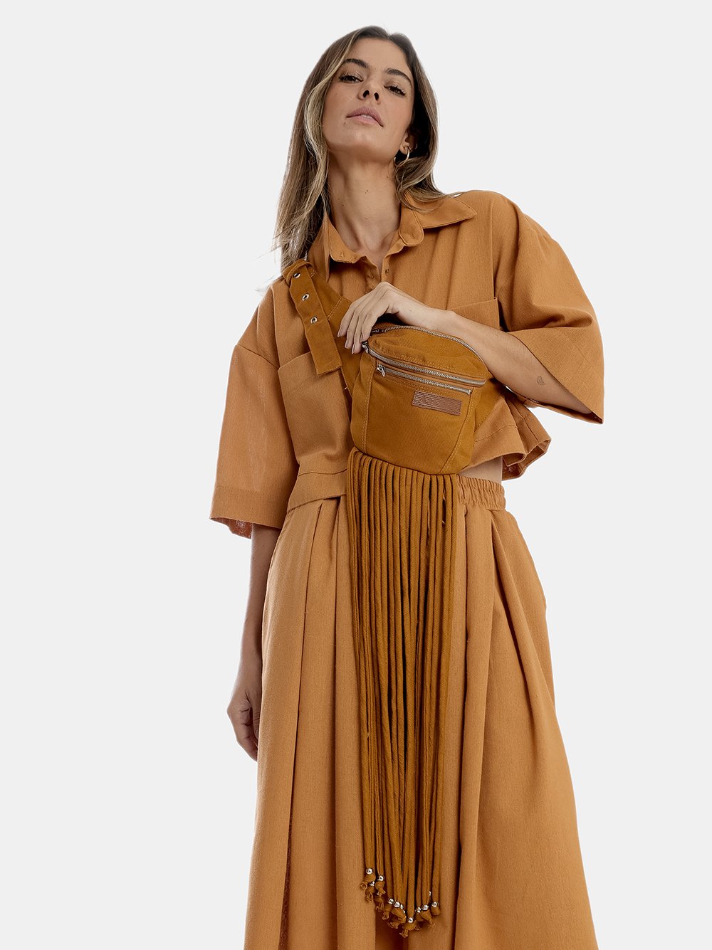 Pochete Franja Caramelo - Imagem 2