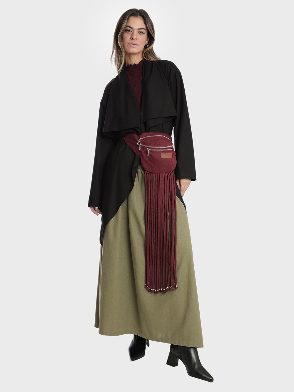 Maxi Cardigan Linho Preto - Imagem 3