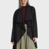 Maxi Cardigan Linho Preto