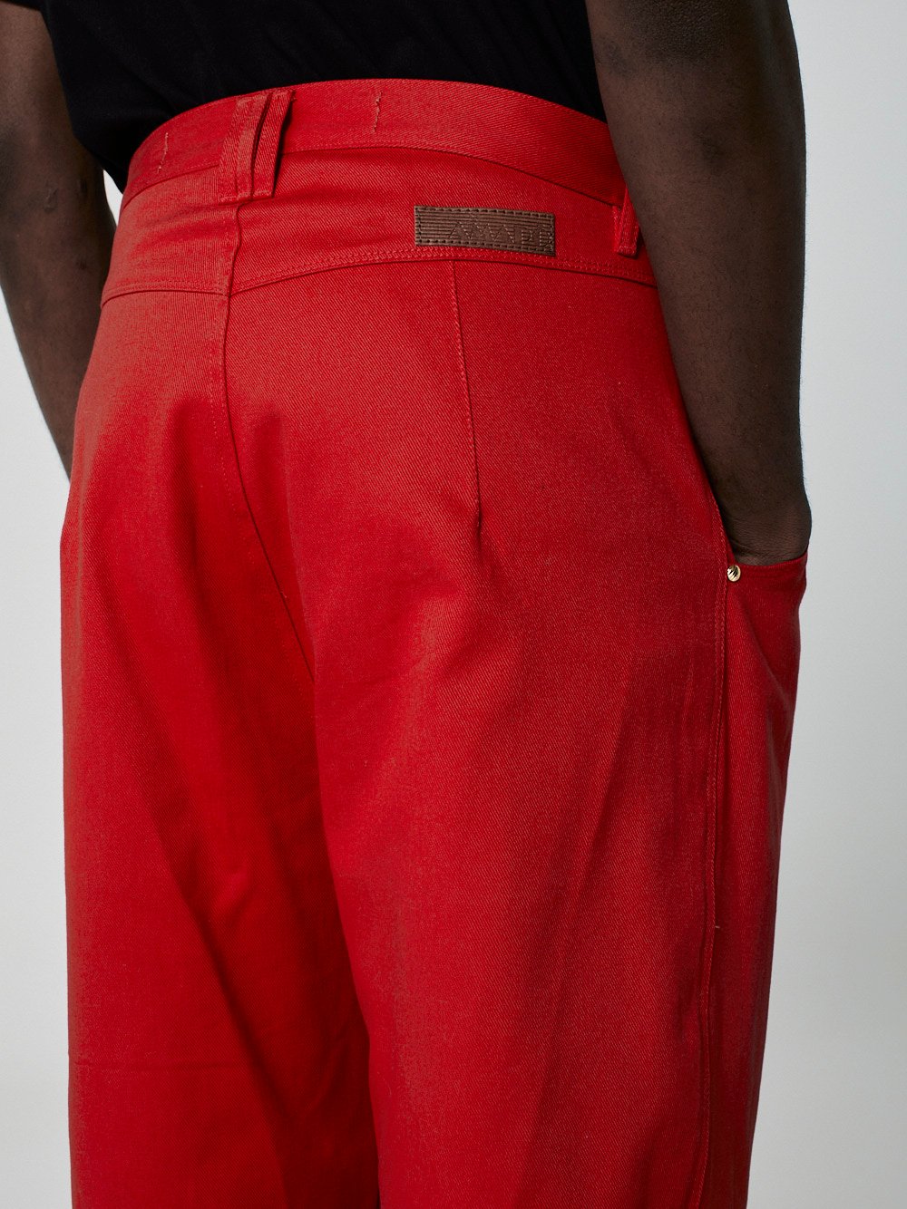 Calça Pregas Vermelha - Imagem 4