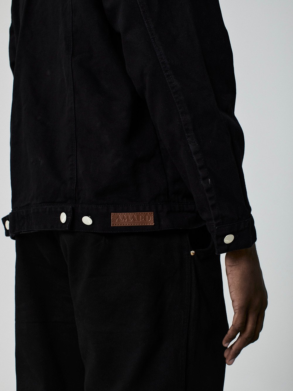 Jaqueta Trucker Sarja Preta - Imagem 5