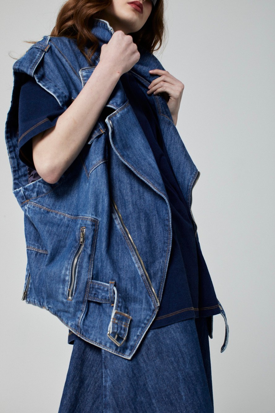 Colete Oversized Jeans - Imagem 4