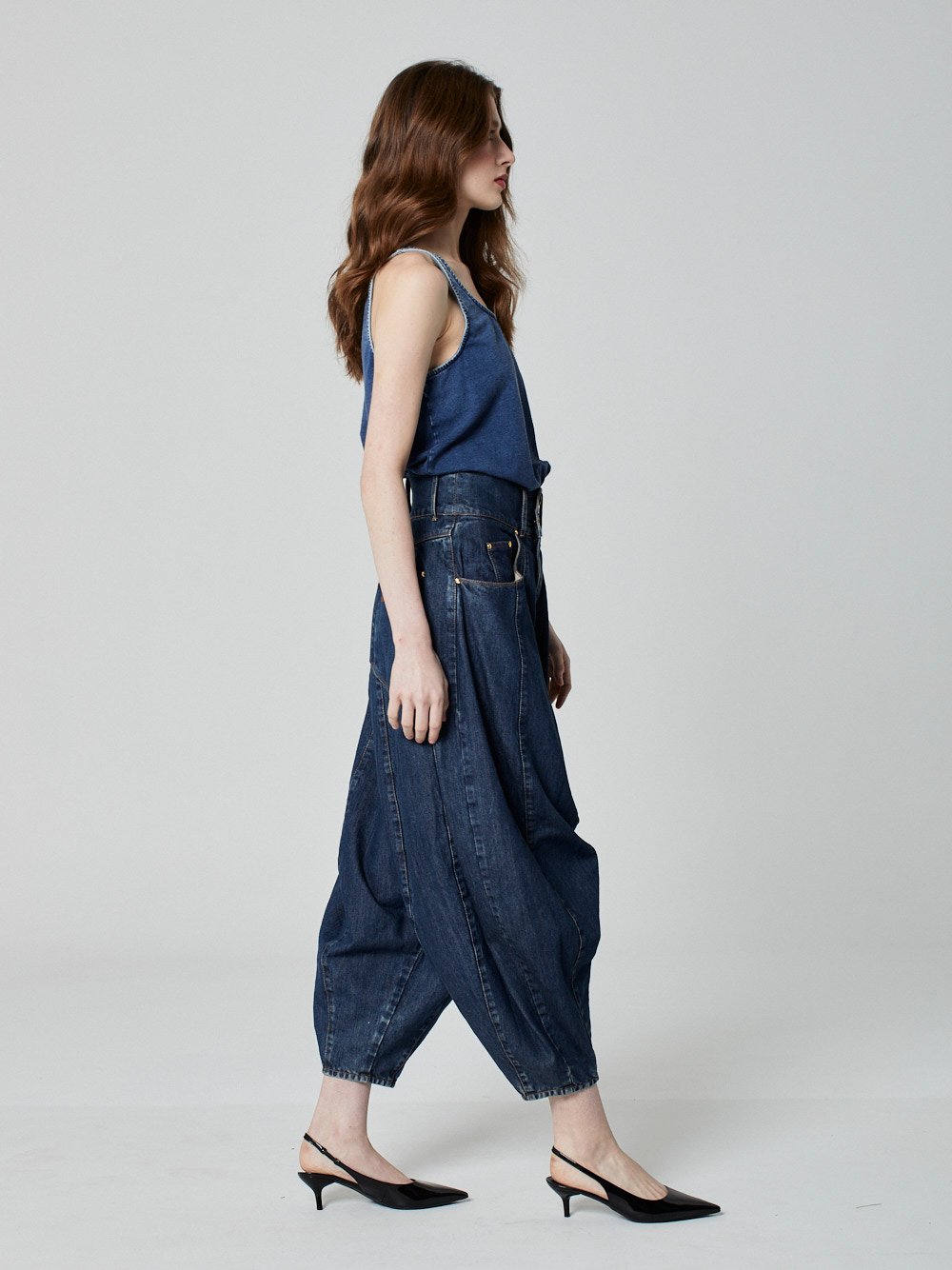 Calça Balloon Jeans Azul Índigo - Imagem 3