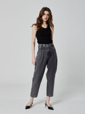 Calça Pregas Black Jeans