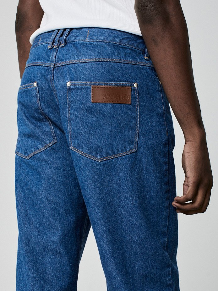 Calça Reta Jeans Azul Médio - Imagem 5