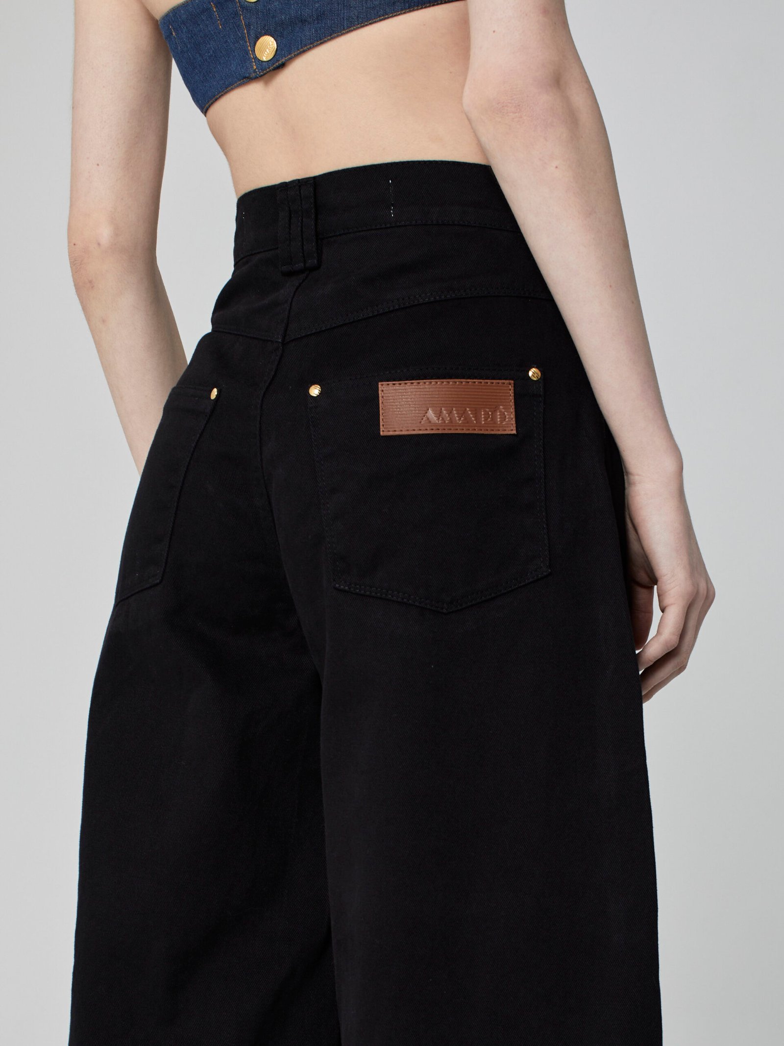 Calça Super Wide Sarja Preta - Imagem 4