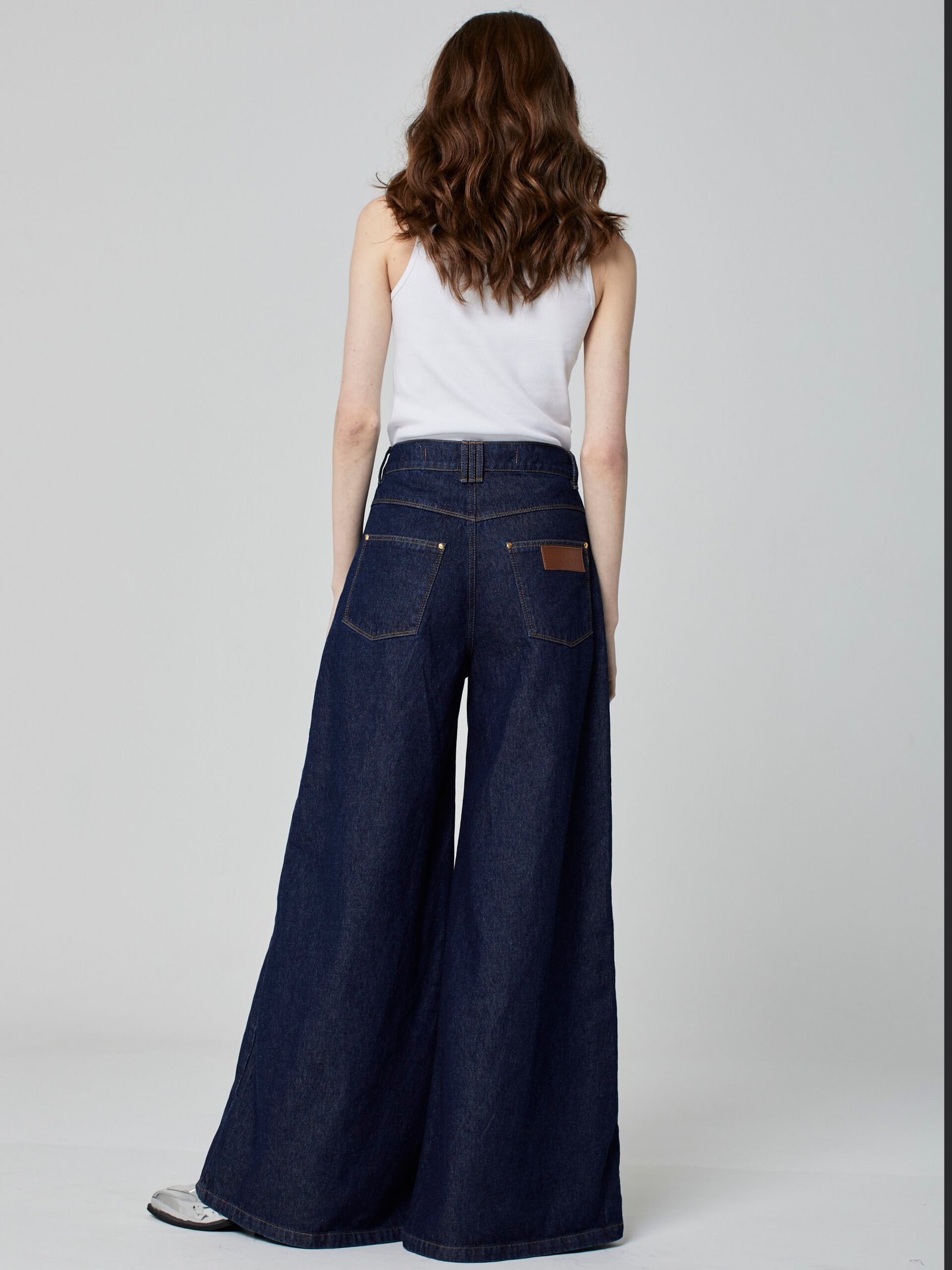 Calça Super Wide Leg Azul Escuro - Imagem 2