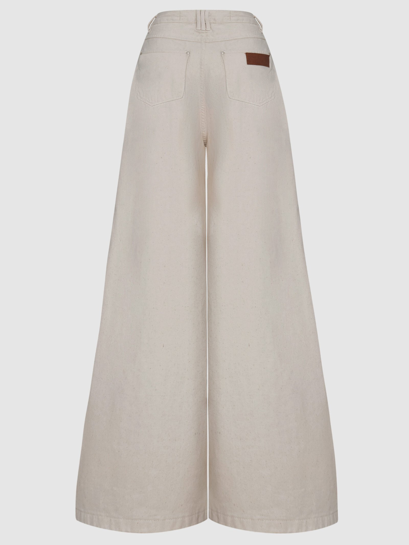 Calça Super Wide Leg Cru Natural Reciclado - Imagem 7